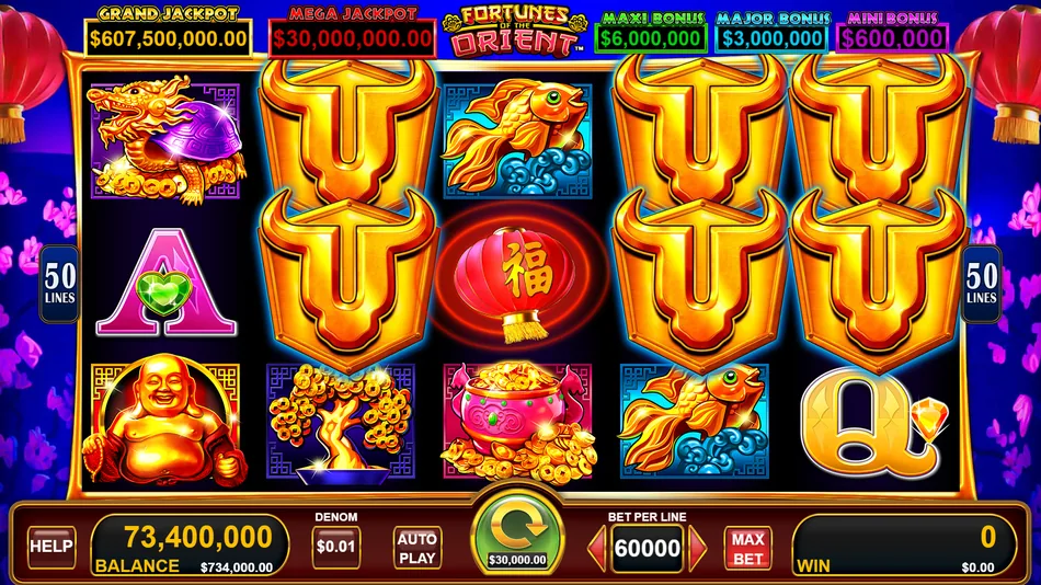 Gold and silver coins filling the grid during the Bull Blitz Feature with Maxi and Major prizes revealed