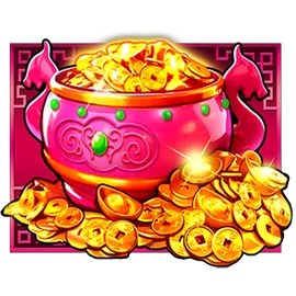 Pot of Gold Coins symbol in Bull Rush Stampede paytable